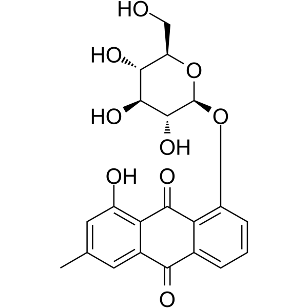 Chrysophanol-8-O-β-D-glucopyranoside Structure